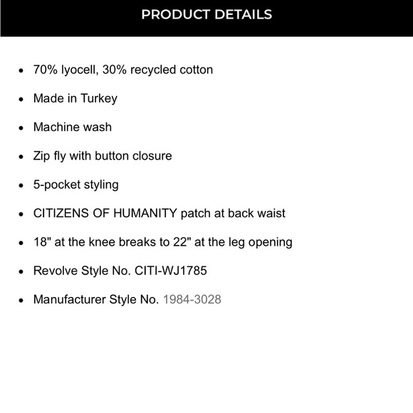 Citizens Paloma Baggy in Color Alemayde. Size 30 - Picture 6 of 14